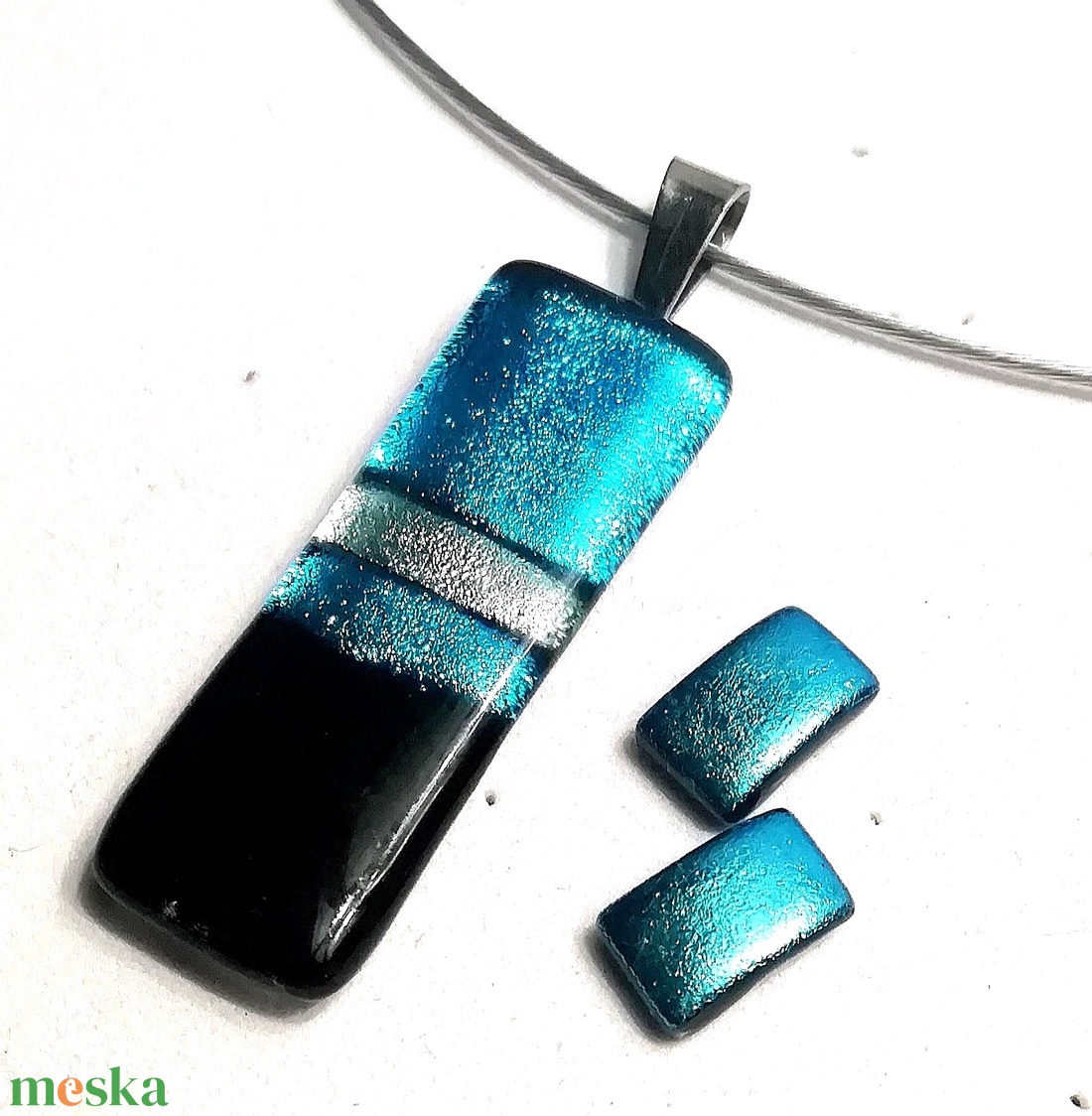 Dichroic fények ékszerszett. - ékszer - ékszerszett - Meska.hu