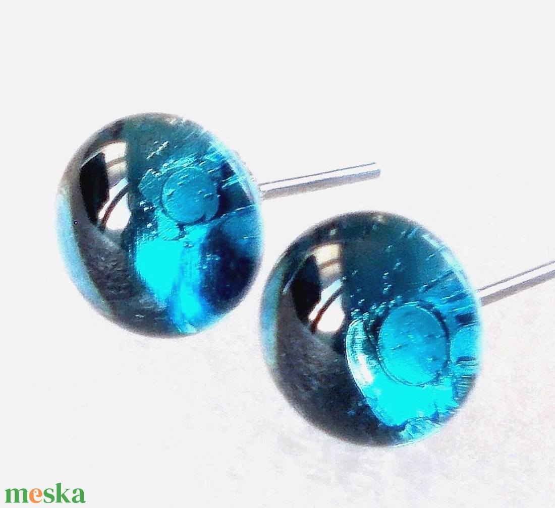 Mélykék óceán nyaklánc. - ékszer - nyaklánc - medálos nyaklánc - Meska.hu