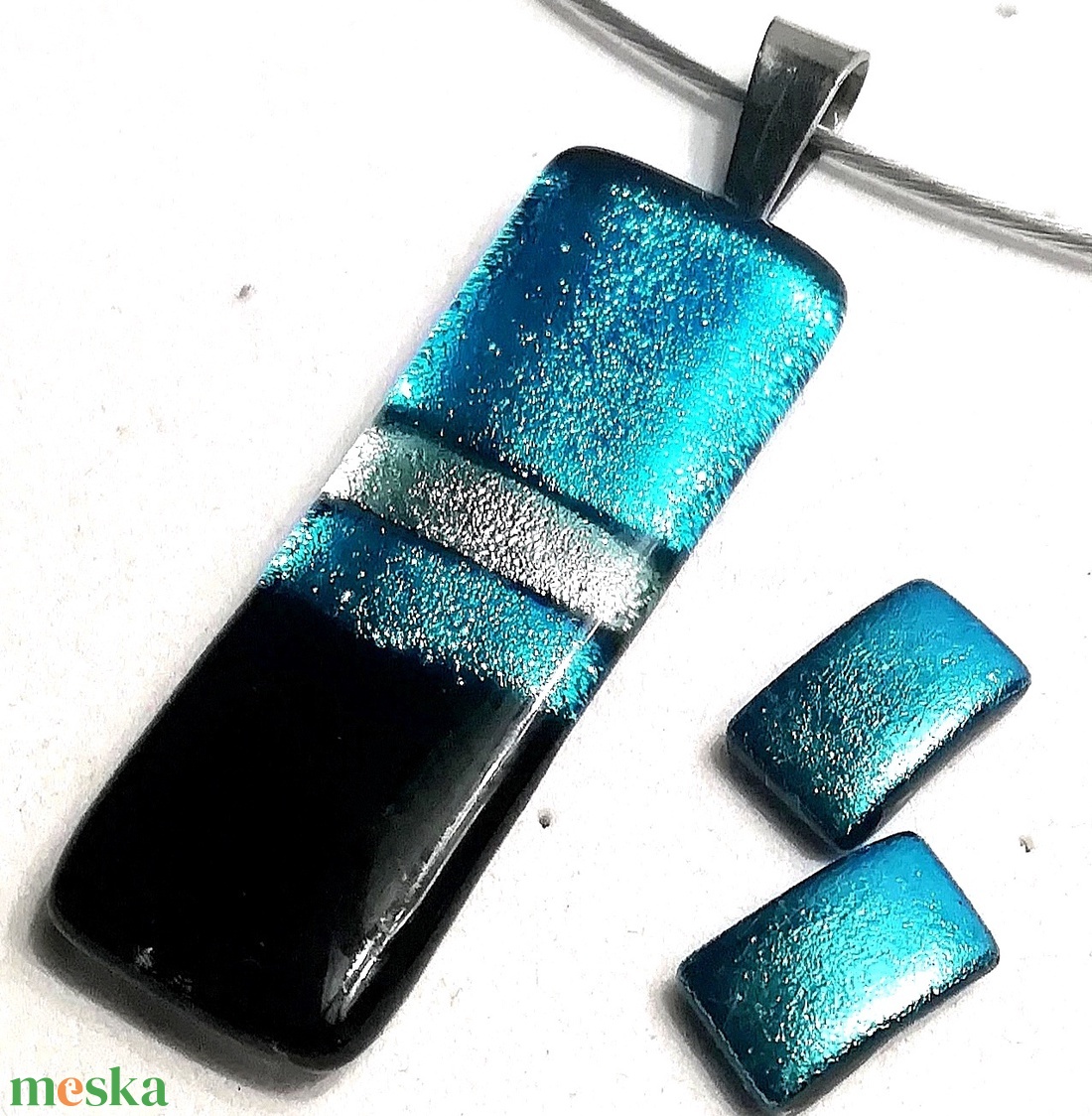 Dichroic fények ékszerszett. - ékszer - ékszerszett - Meska.hu