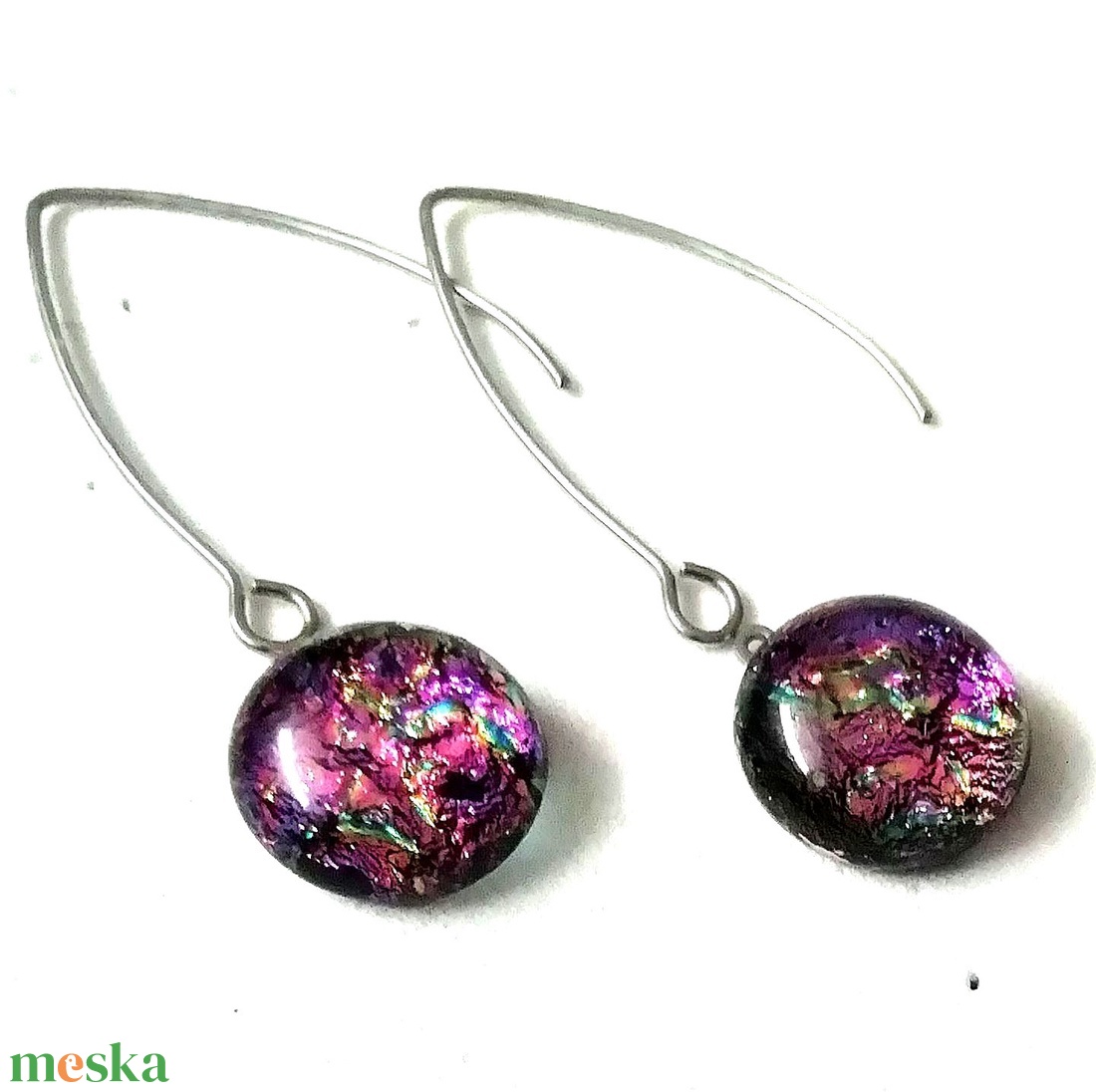 ORVOSI FÉM !  Magnólia trendi  fülbevaló  , ajándék  névnapra, születésnapra. - ékszer - fülbevaló - lógó fülbevaló - Meska.hu