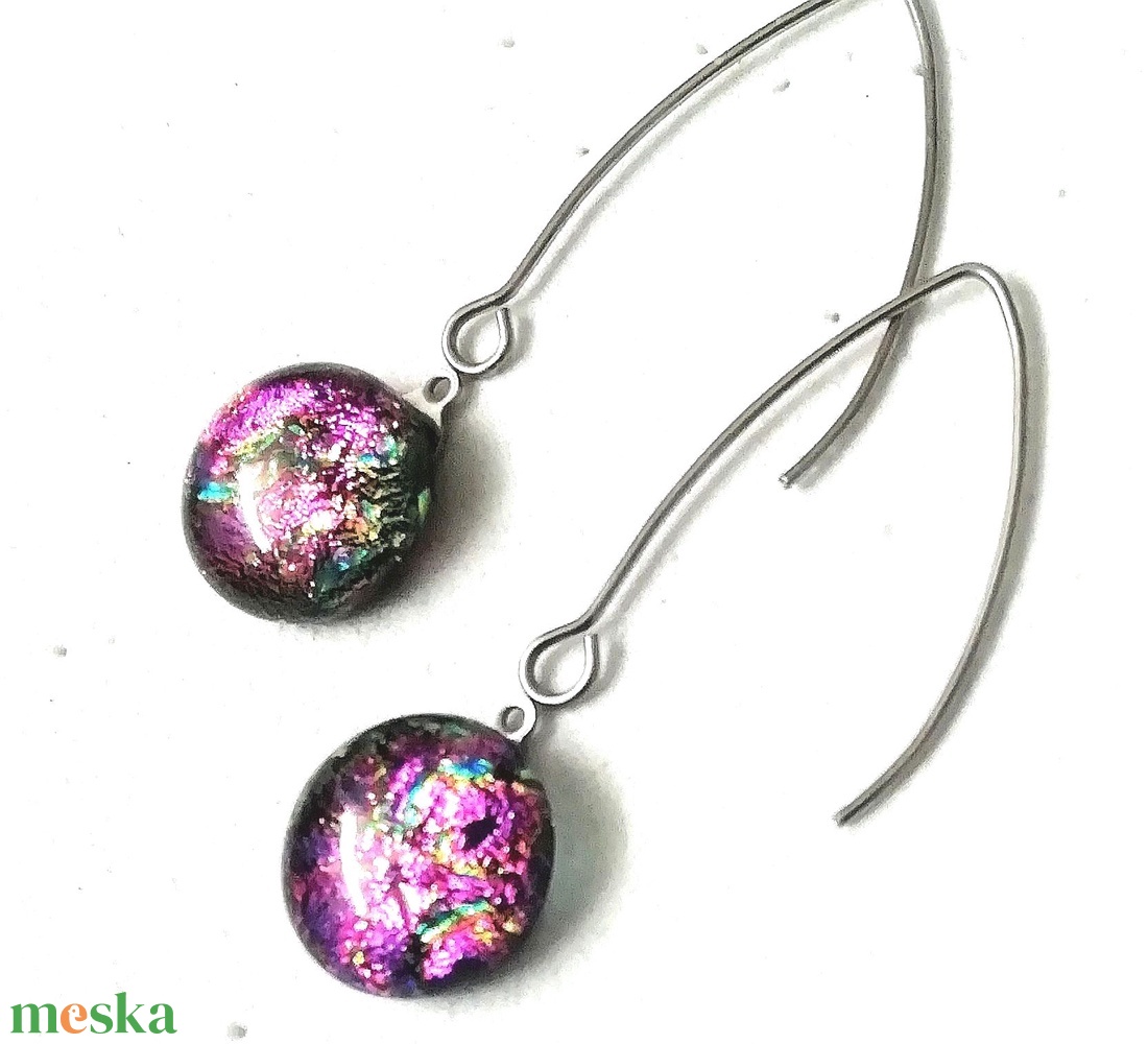 ORVOSI FÉM !  Magnólia trendi  fülbevaló  , ajándék  névnapra, születésnapra. - ékszer - fülbevaló - lógó fülbevaló - Meska.hu