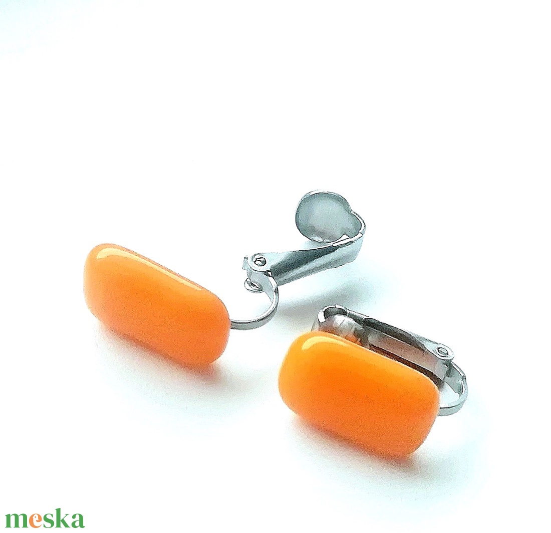 NEMESACÉL KLIPSZ.  Napsárga trendi klipszes fülbevaló. - ékszer - fülbevaló - klipsz - Meska.hu