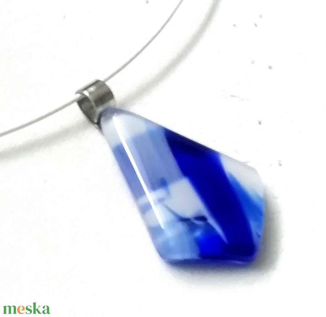 NEMESACÉL! Kék-fehér mintás ékszerszett. - ékszer - ékszerszett - Meska.hu