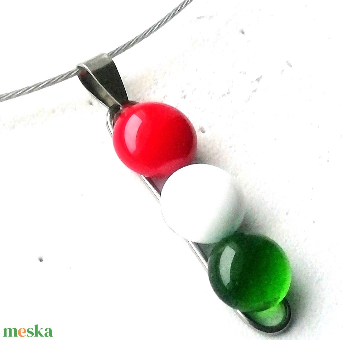 NEMESACÉL!  Nemzeti színű ékszerszett.  - ékszer - ékszerszett - Meska.hu