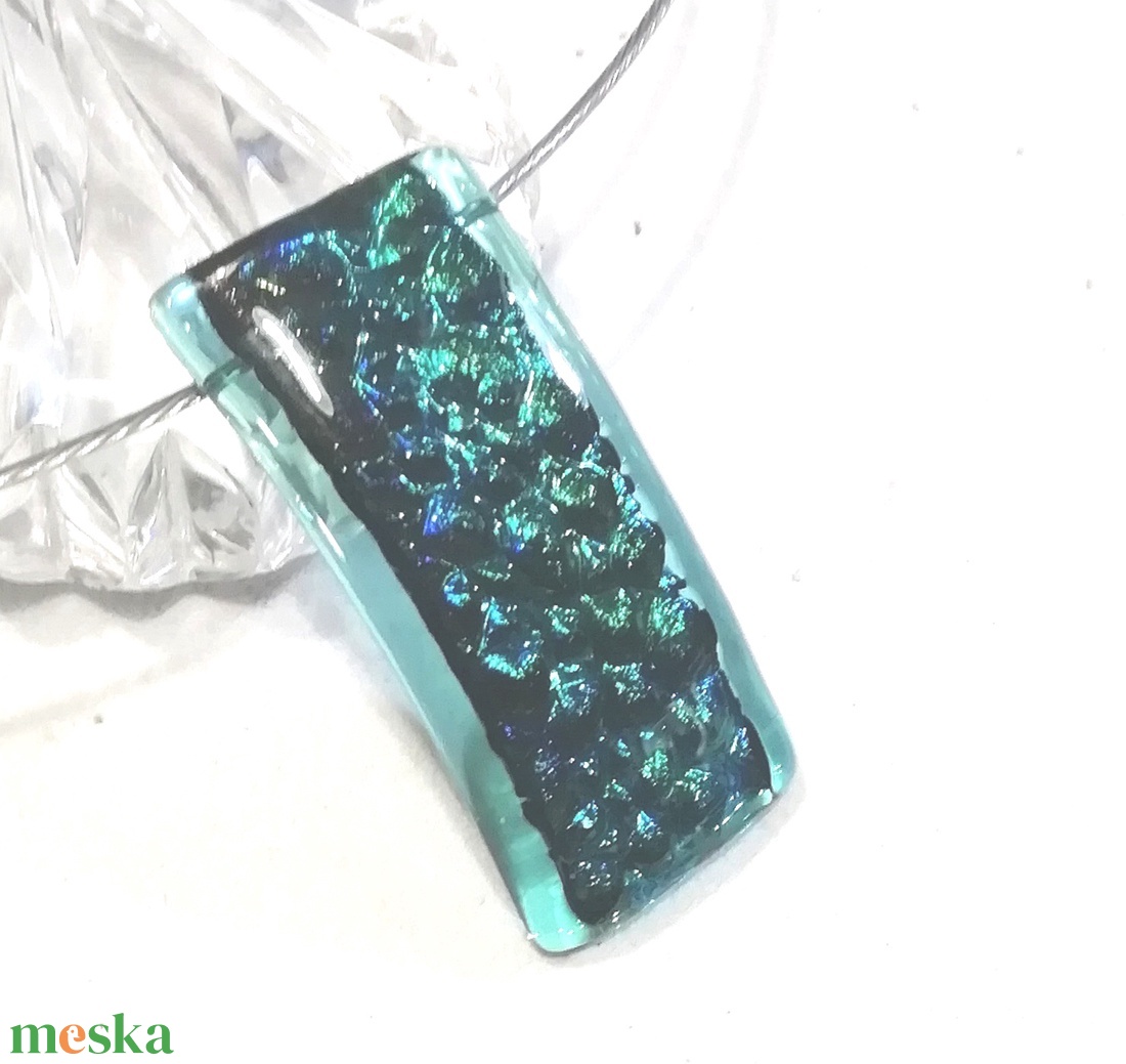 NEMESACÉL!  Türkiz fények trendi klipszes ékszerszett. - ékszer - ékszerszett - Meska.hu