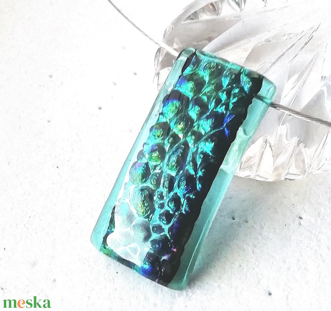 NEMESACÉL!  Türkiz fények trendi klipszes ékszerszett. - ékszer - ékszerszett - Meska.hu