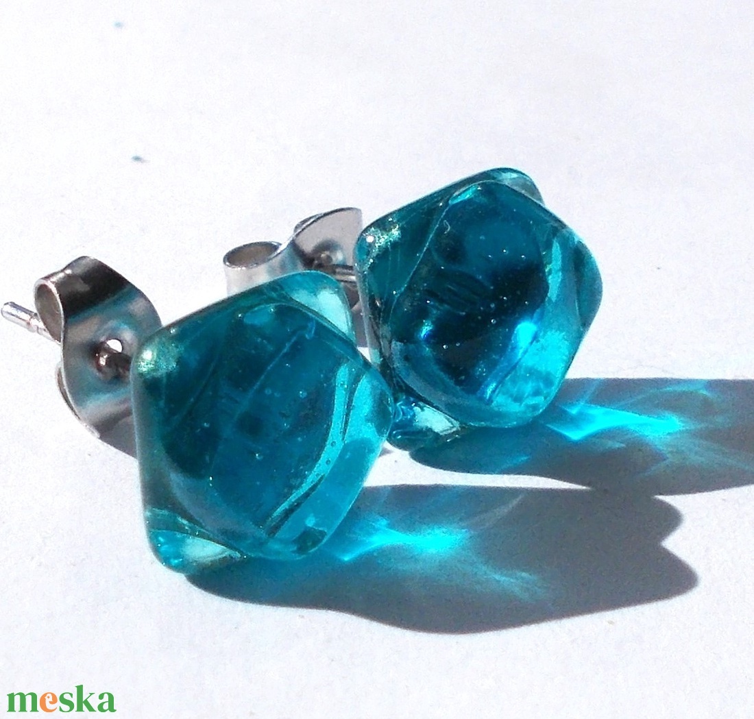 NEMESACÉL! Türkiz fények dichroic ékszerszett. - ékszer - ékszerszett - Meska.hu