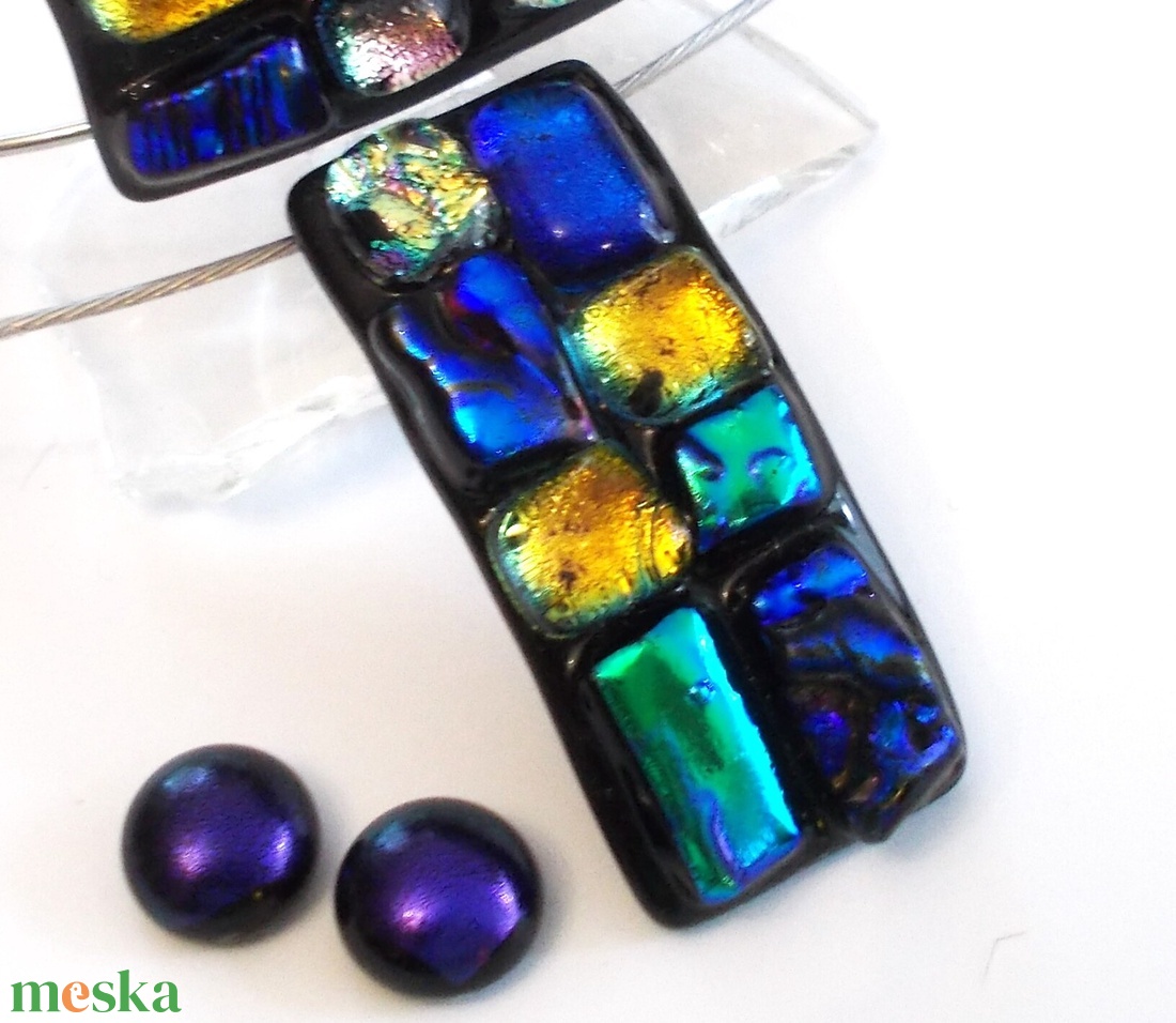 NEMESACÉL!  Dichroic mozaik, ékszerszett, ajándék  lányoknak szalagavatóra, ballagásra, születésnapra, névnapra.  - ékszer - ékszerszett - Meska.hu