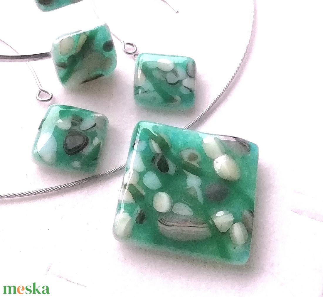 NEMESACÉL! Türkiz  tenger kincsei ékszerszett. - ékszer - ékszerszett - Meska.hu