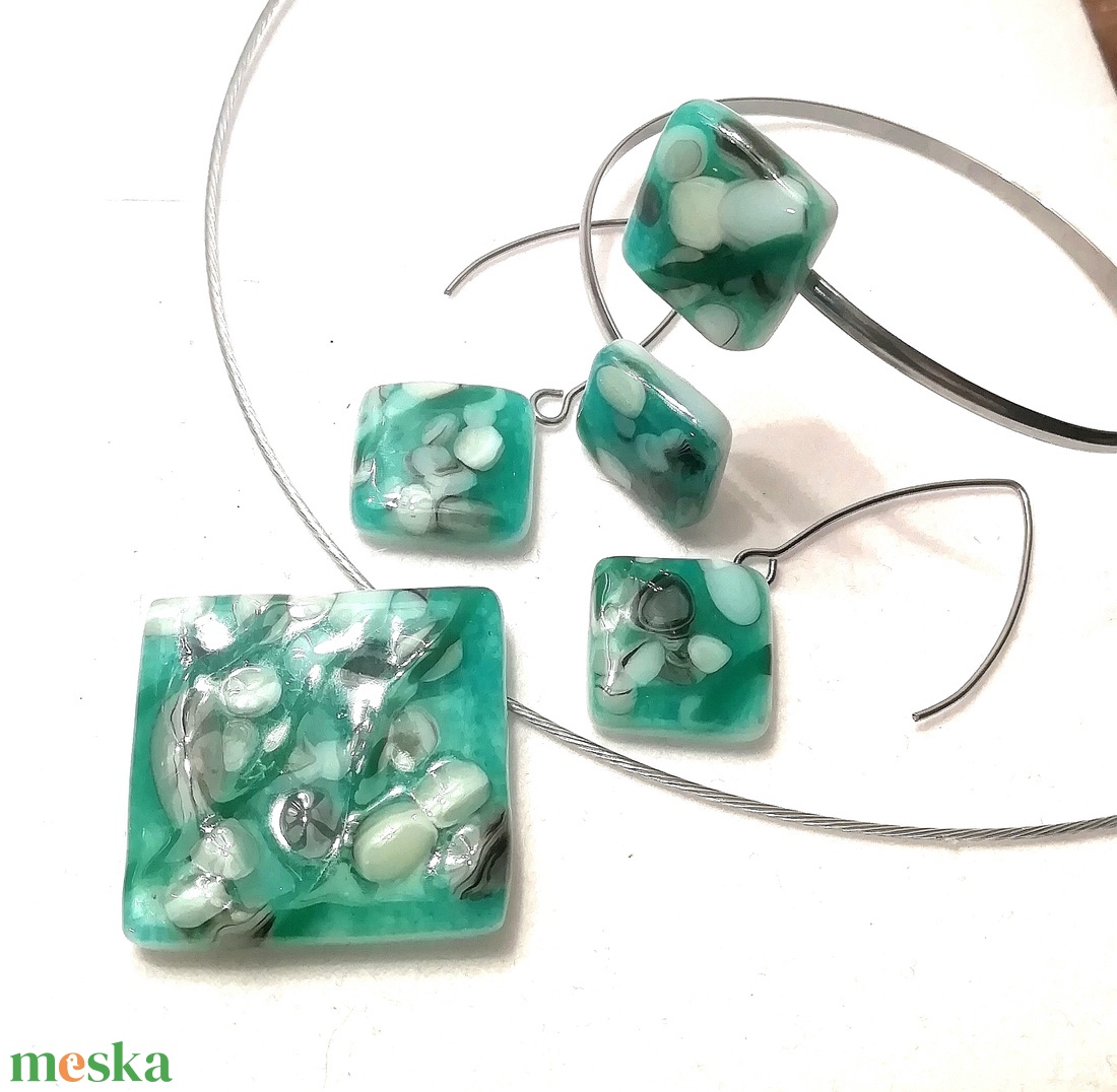 NEMESACÉL! Türkiz  tenger kincsei ékszerszett. - ékszer - ékszerszett - Meska.hu