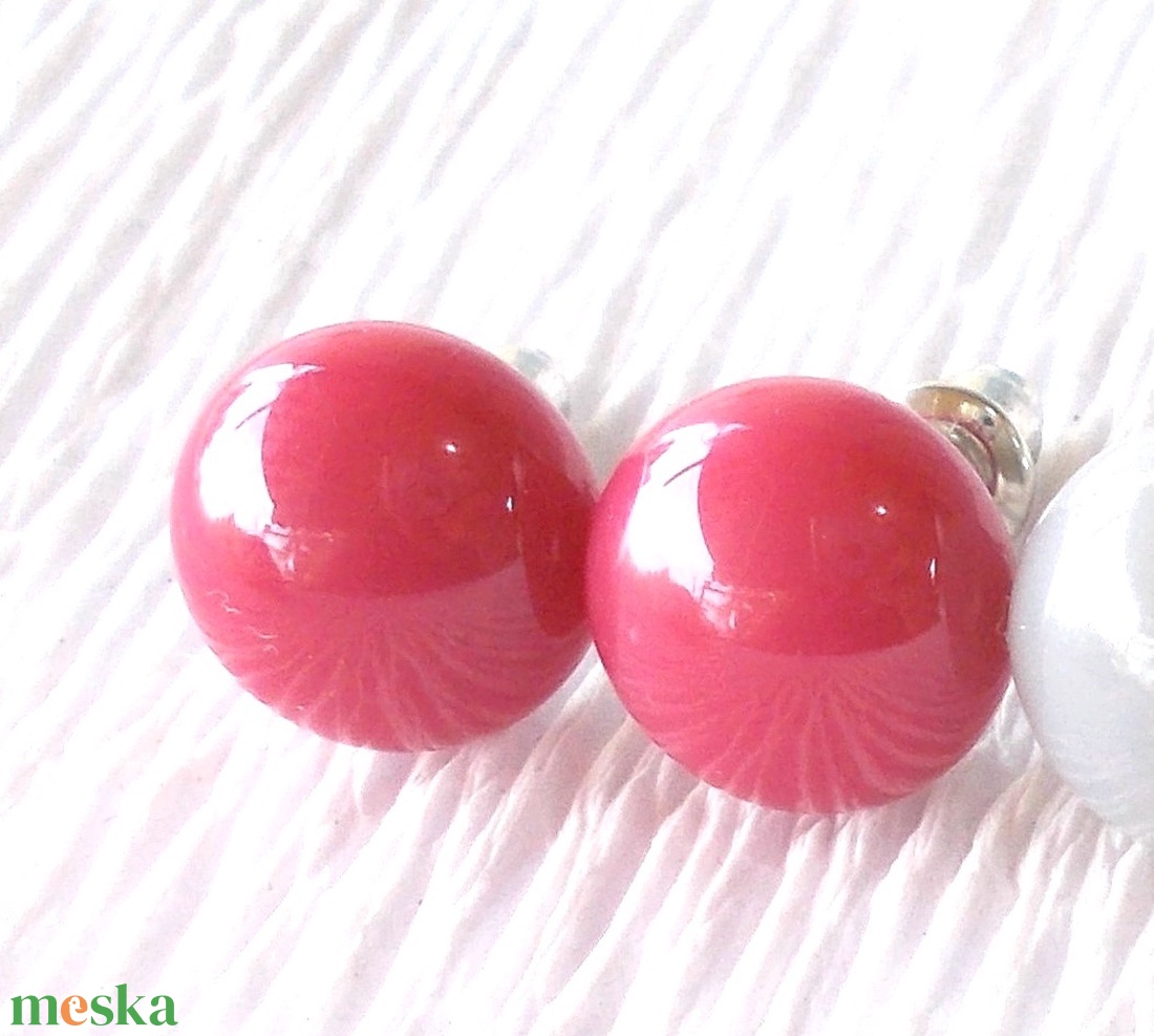 Orvosi fém! Mályva  stiftes fülbevalók, ajándék névnapra, születésnapra. - ékszer - fülbevaló - pötty fülbevaló - Meska.hu