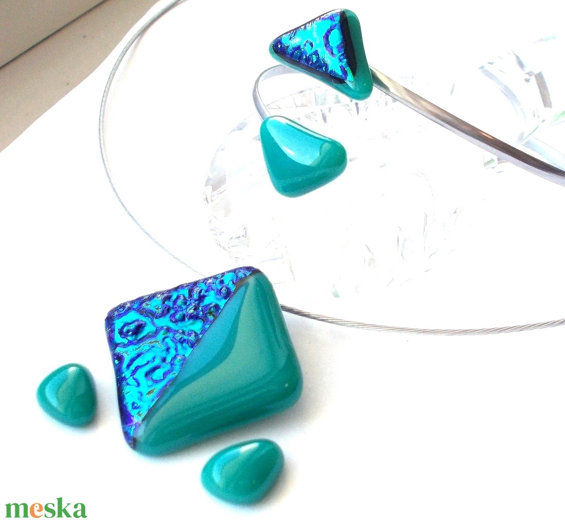 NEMESACÉL!  Kék-türkiz ékszerszett. - ékszer - ékszerszett - Meska.hu