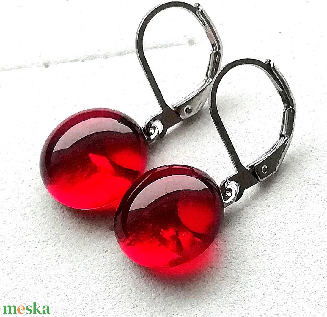 ORVOSI CÉL!  Fekete cseresznye fülbevaló, ajándék nőknek névnapra, születésnapra.  - ékszer - fülbevaló - lógó fülbevaló - Meska.hu