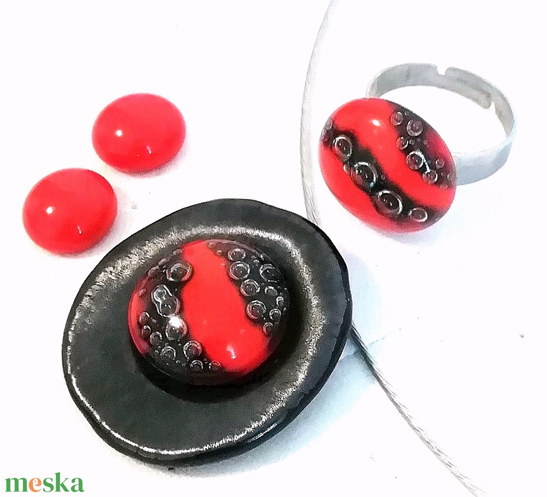  Gyöngykagyló dichroic ékszerszett , ajándék névnapra, születésnapra. - ékszer - ékszerszett - Meska.hu