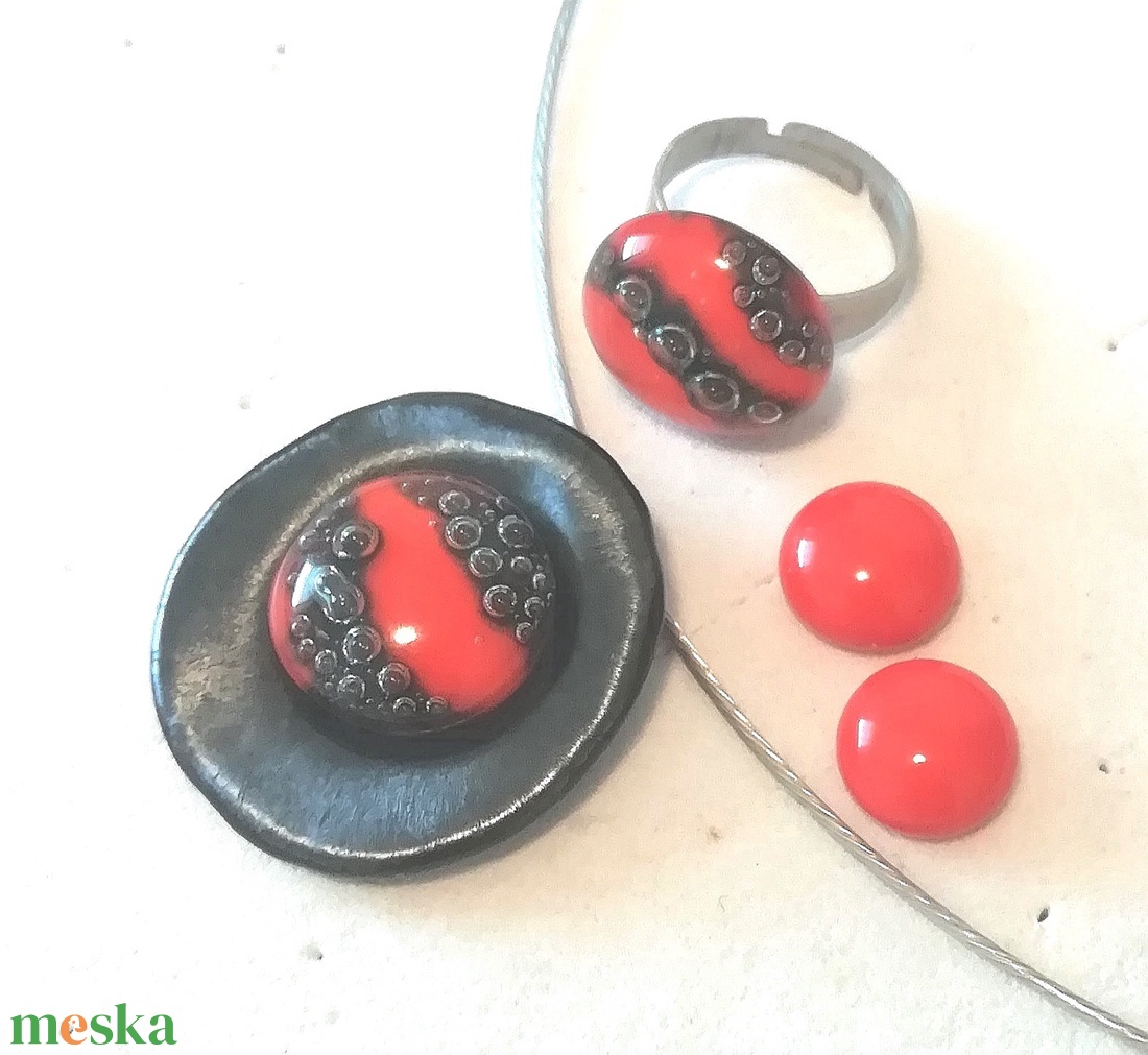  Gyöngykagyló dichroic ékszerszett , ajándék névnapra, születésnapra. - ékszer - ékszerszett - Meska.hu