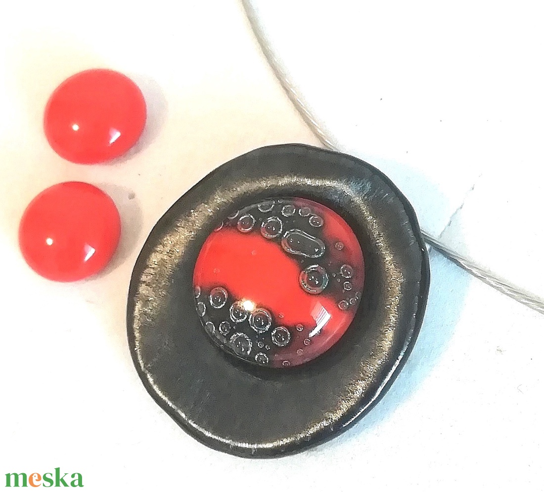  Gyöngykagyló dichroic ékszerszett , ajándék névnapra, születésnapra. - ékszer - ékszerszett - Meska.hu