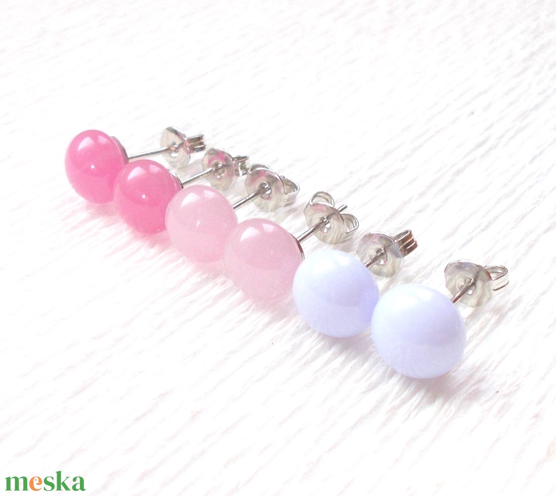 Kék árnyalatok fülbevaló csomag. - ékszer - fülbevaló - pötty fülbevaló - Meska.hu