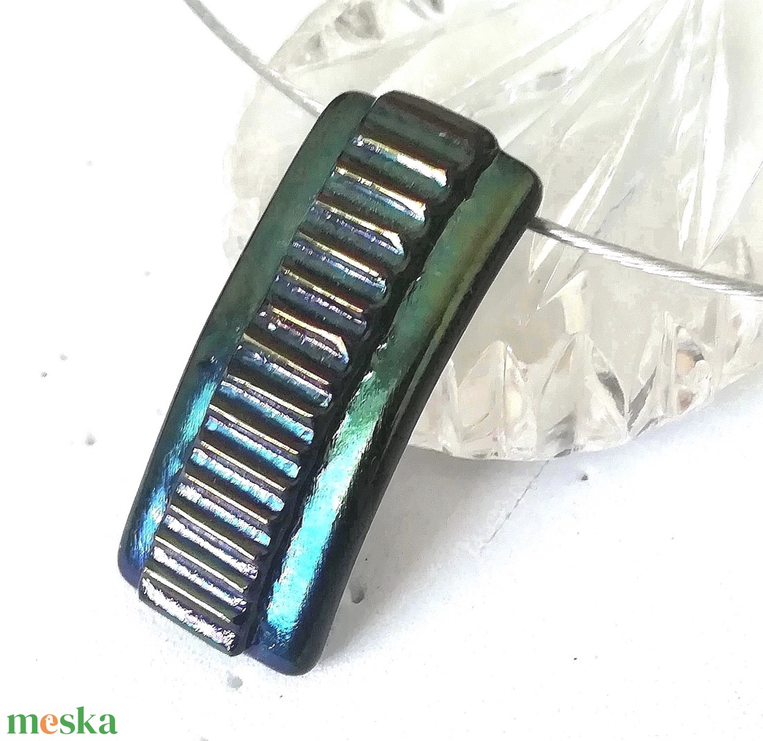 NEMESACÉL!  Kék-zöld fények nyaklánc . - ékszer - ékszerszett - Meska.hu