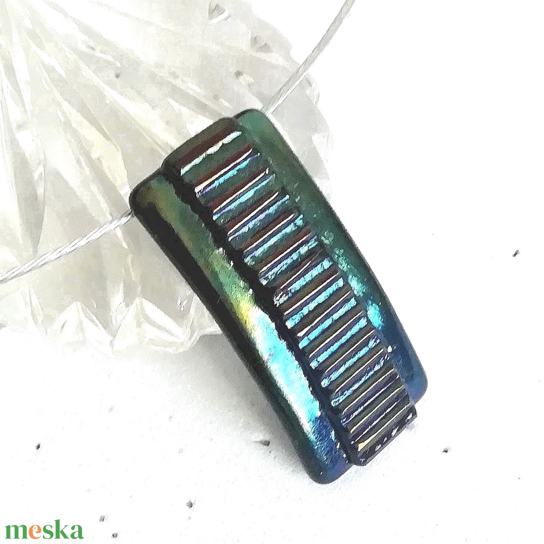 NEMESACÉL!  Kék-zöld fények nyaklánc . - ékszer - ékszerszett - Meska.hu