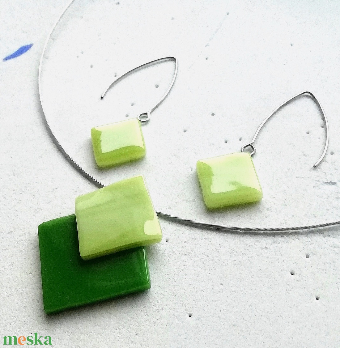 NEMESACÉL!  Zöld árnyalatok ékszerszett, ajándék nőknek, lányoknak névnapra, születésnapra. - ékszer - ékszerszett - Meska.hu