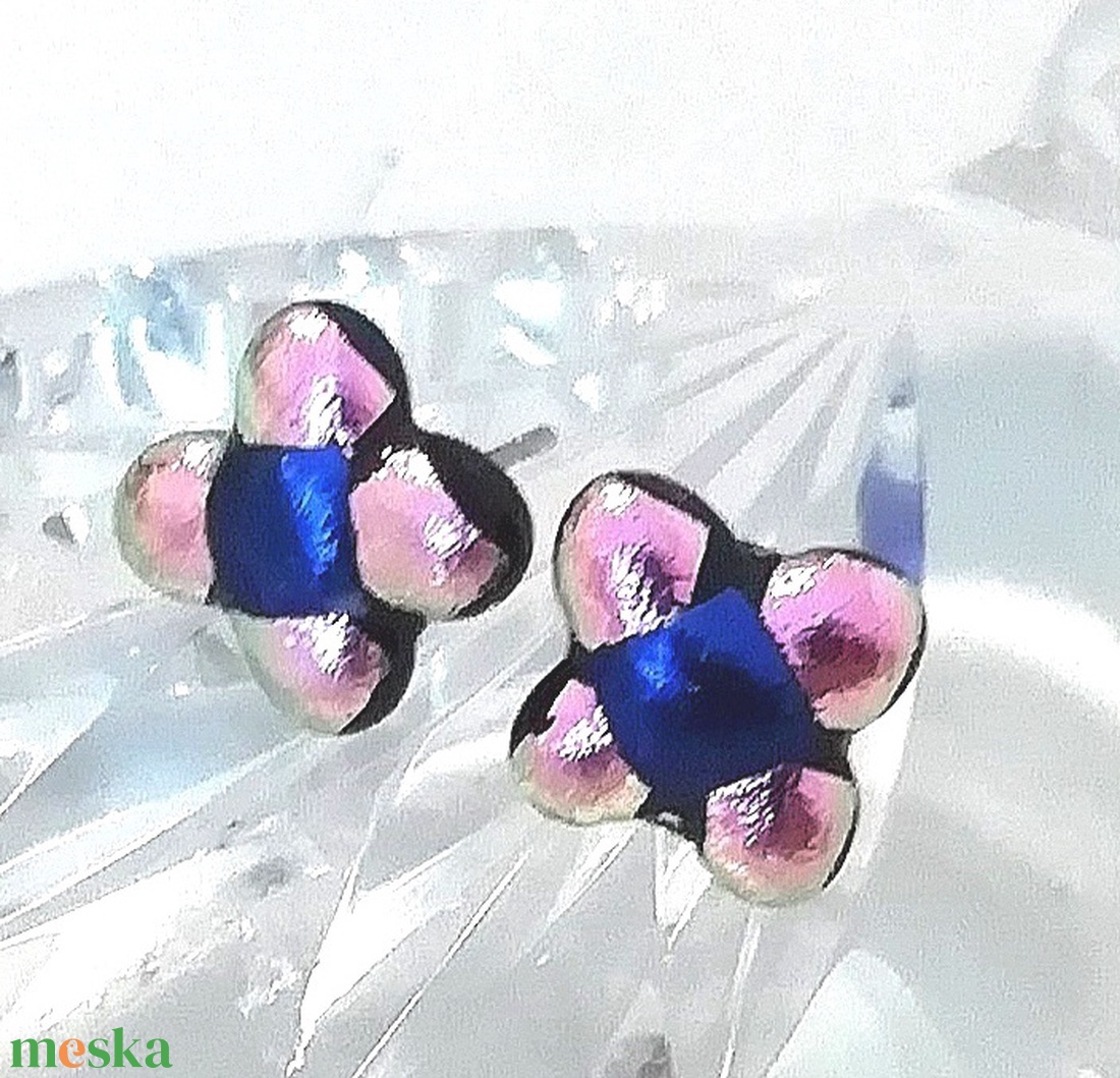 ORVOSI FÉM! ! Csillagvirág  stiftes fülbevaló, ajándék névnapra, születésnapra. - ékszer - fülbevaló - pötty fülbevaló - Meska.hu