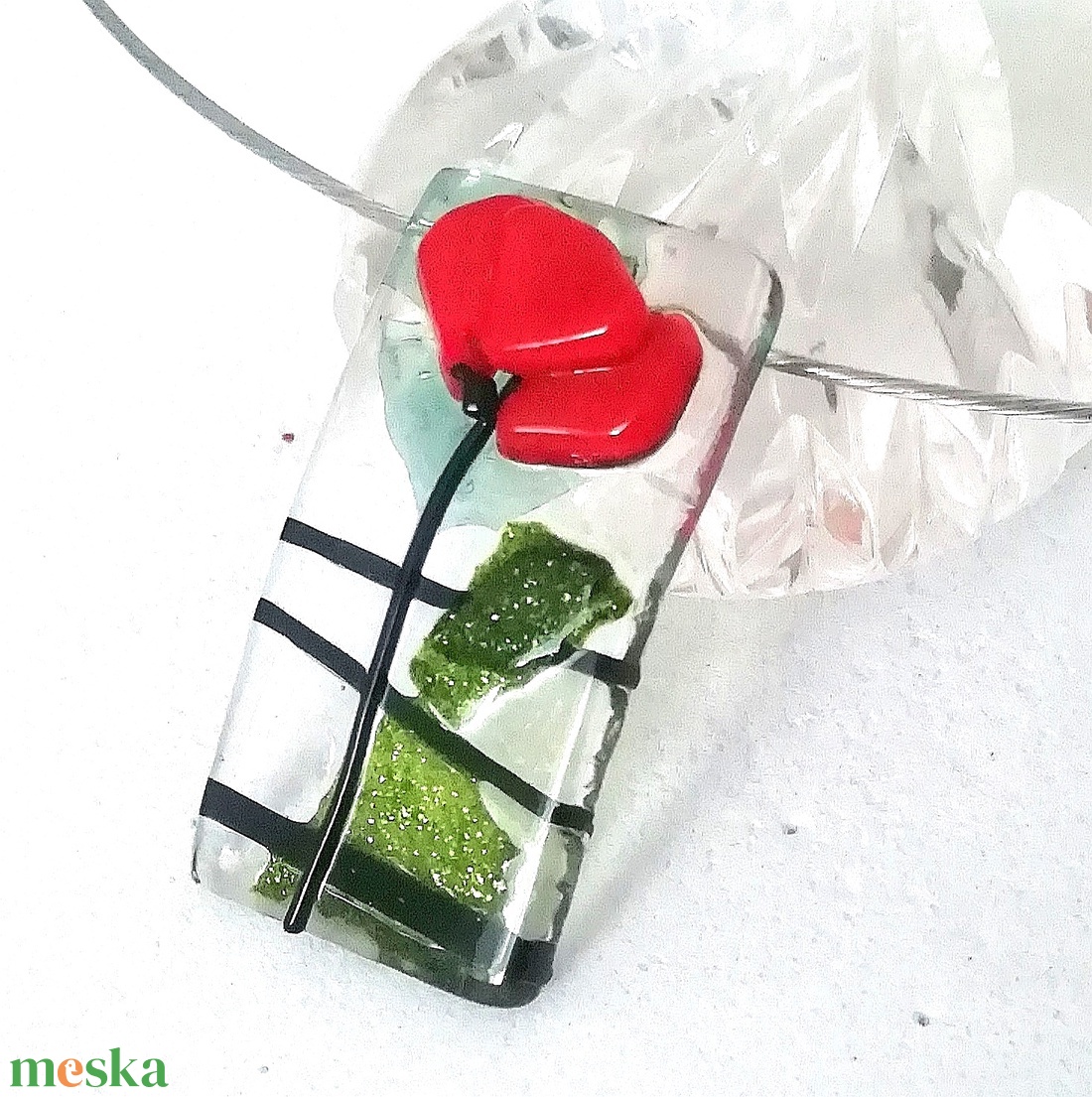 NEMESACÉL! Kristályos pipacs ékszerszett. - ékszer - ékszerszett - Meska.hu