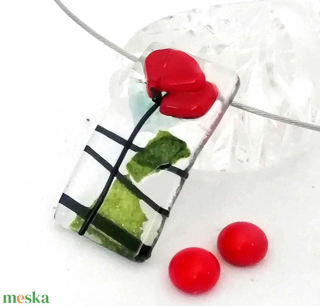 NEMESACÉL! Kristályos pipacs ékszerszett. - ékszer - ékszerszett - Meska.hu