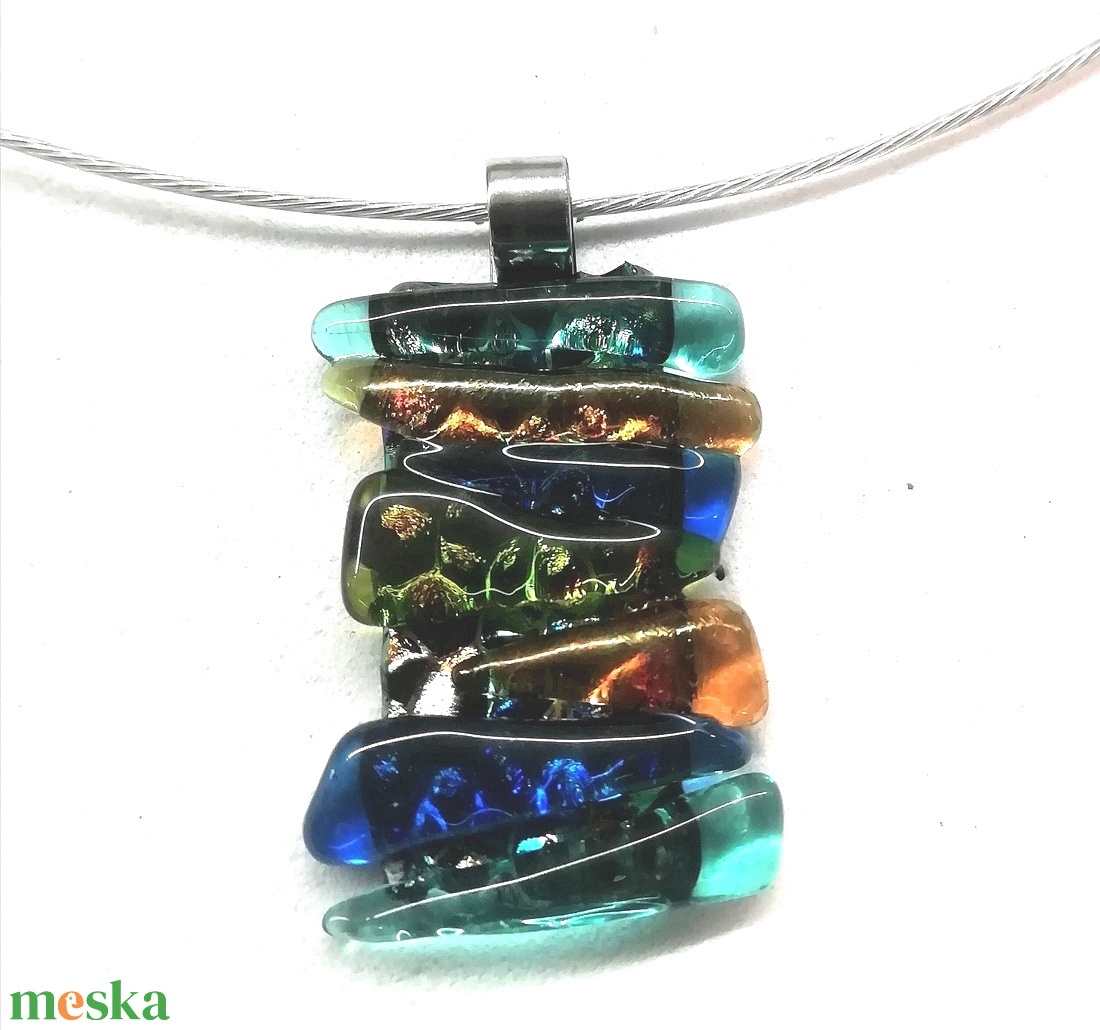 NEMESACÉL!  Dichroic fények trendi ékszerszett. - ékszer - ékszerszett - Meska.hu
