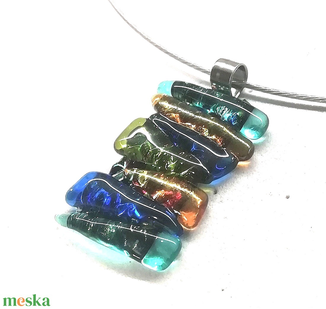 NEMESACÉL!  Dichroic fények trendi ékszerszett. - ékszer - ékszerszett - Meska.hu