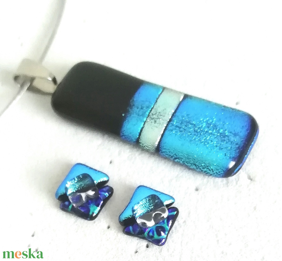 Dichroic fények ékszerszett. - ékszer - ékszerszett - Meska.hu