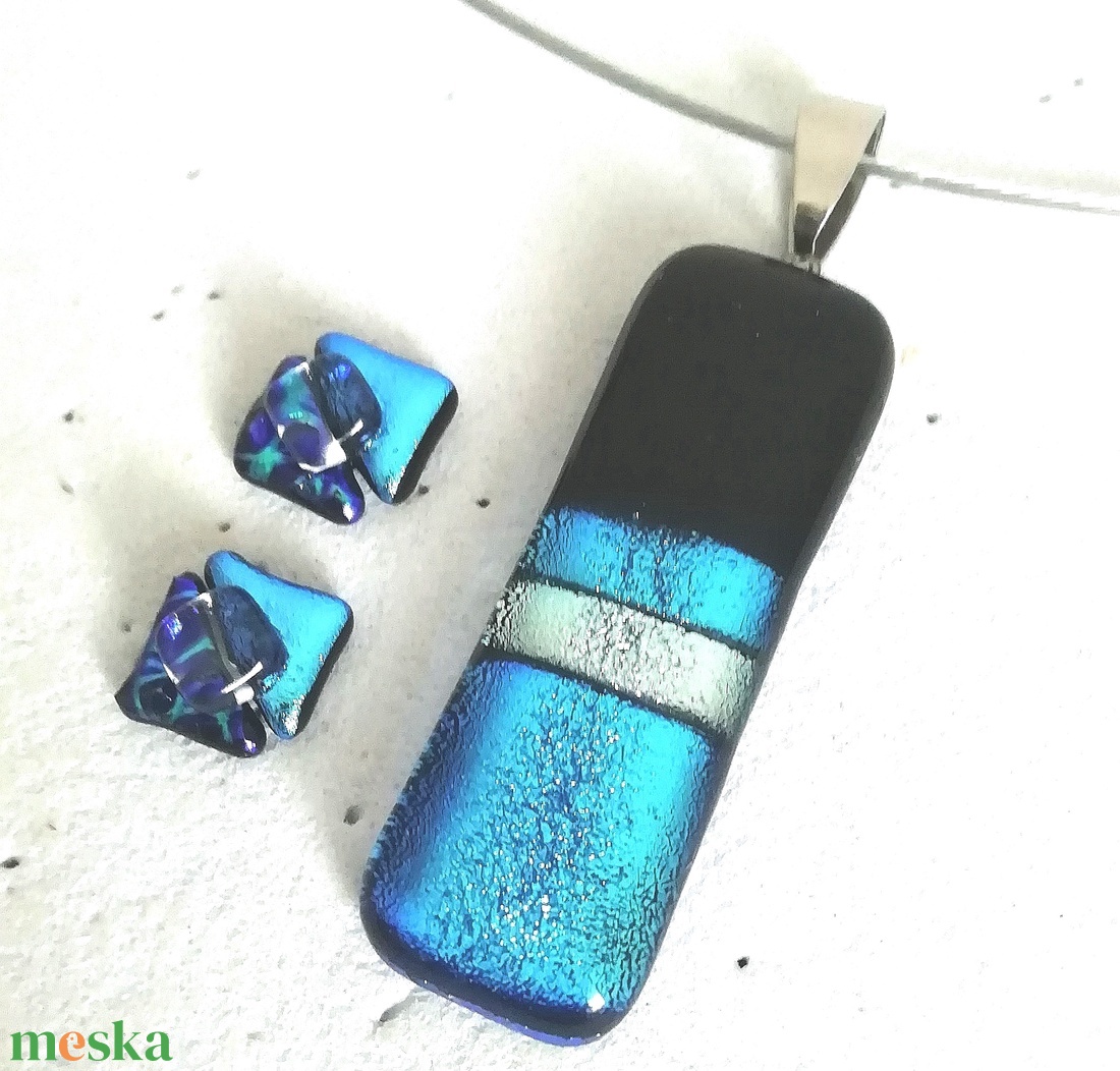 Dichroic fények ékszerszett. - ékszer - ékszerszett - Meska.hu