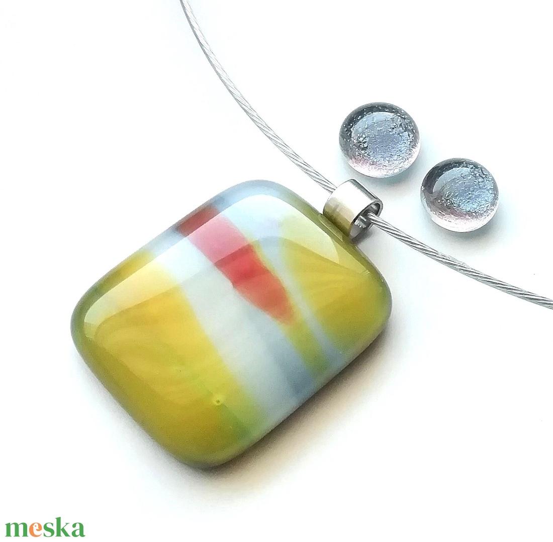   NEMESACÉL! Szürke-sárga ékszerszett, ballagásra, névnapra, születésnapra. - ékszer - ékszerszett - Meska.hu