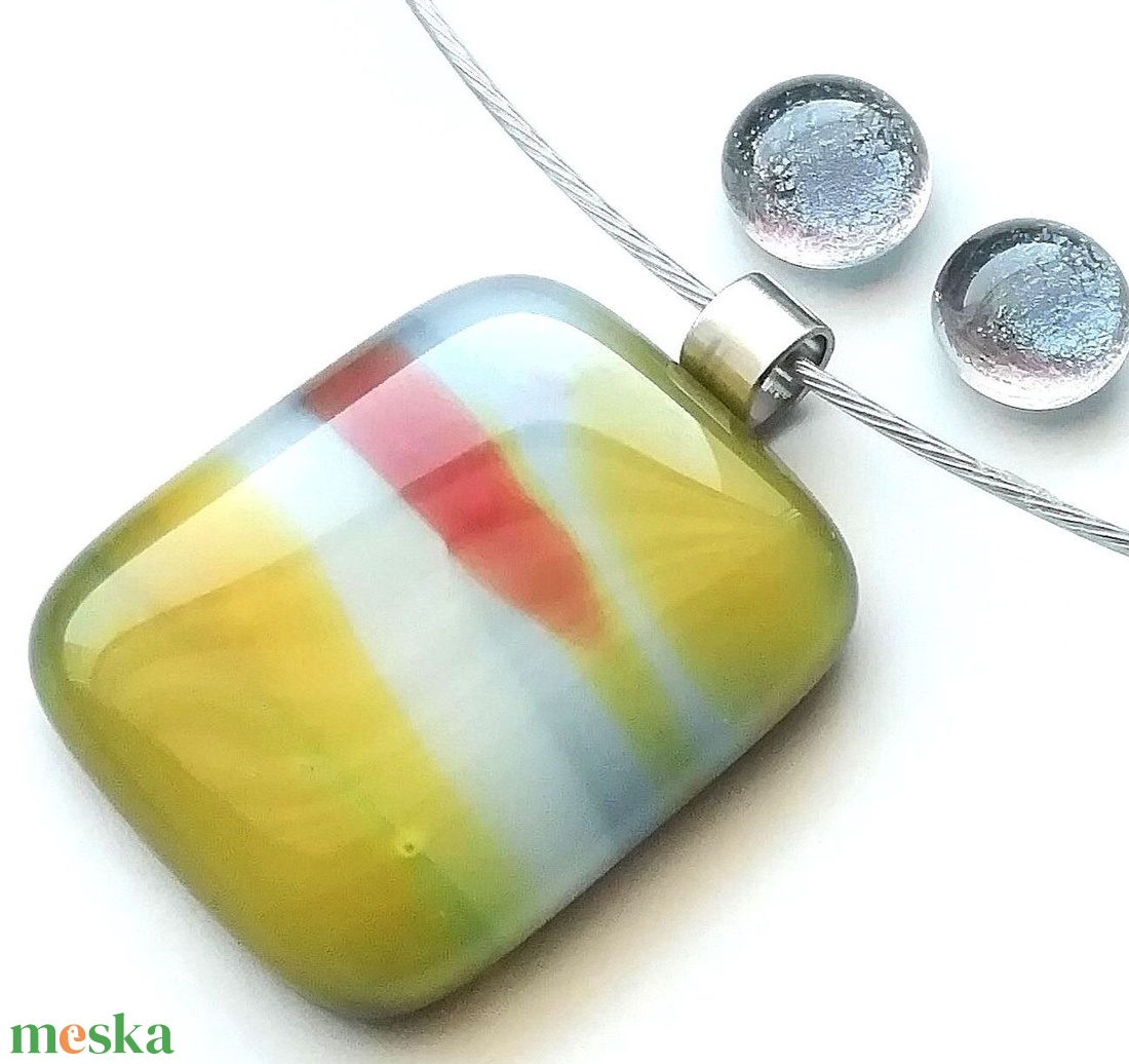   NEMESACÉL! Szürke-sárga ékszerszett, ballagásra, névnapra, születésnapra. - ékszer - ékszerszett - Meska.hu