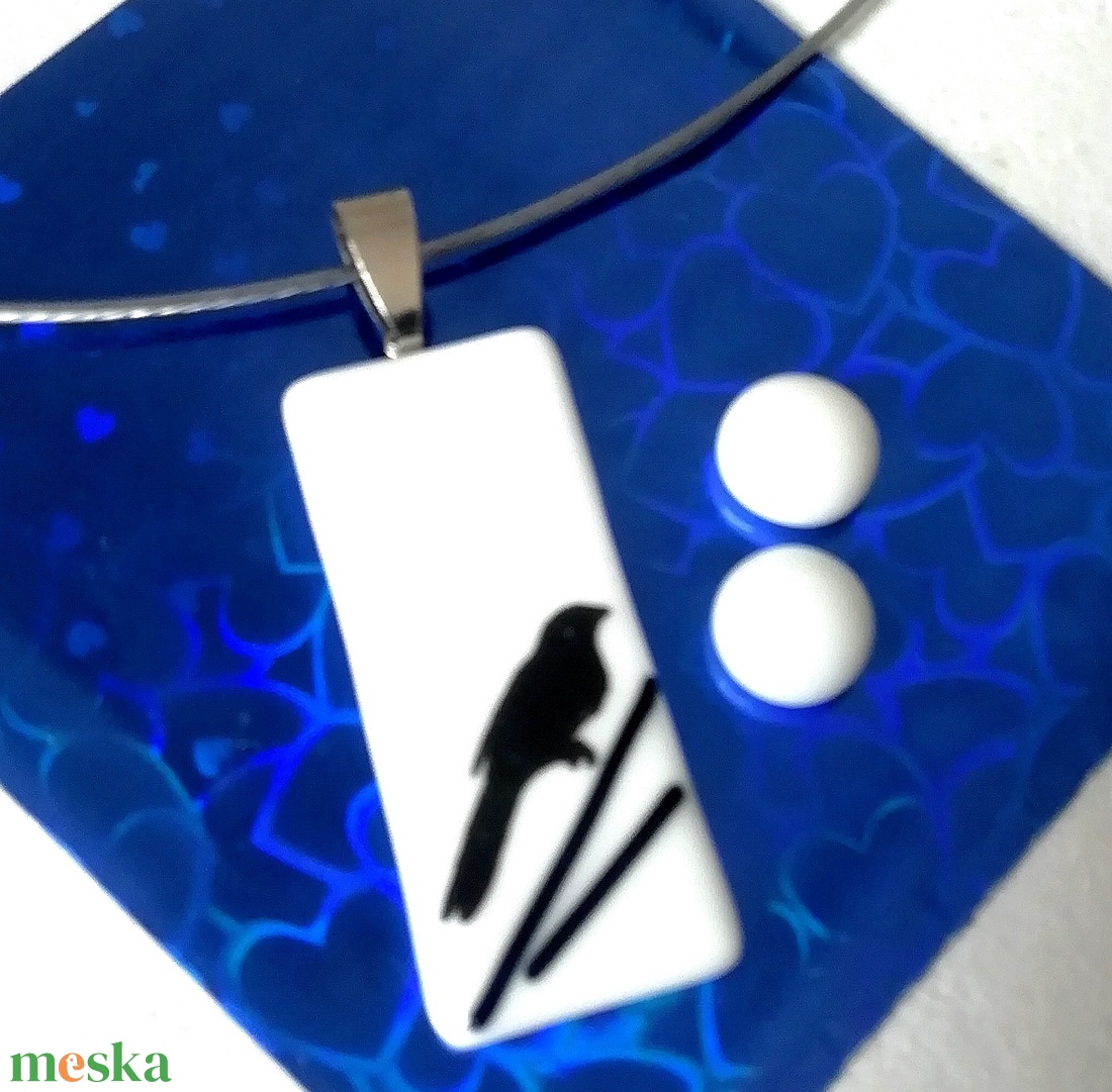 AKCIÓ! Madaras nyaklánc és fülbevaló, ajándék névnapra, születésnapra. - ékszer - ékszerszett - Meska.hu