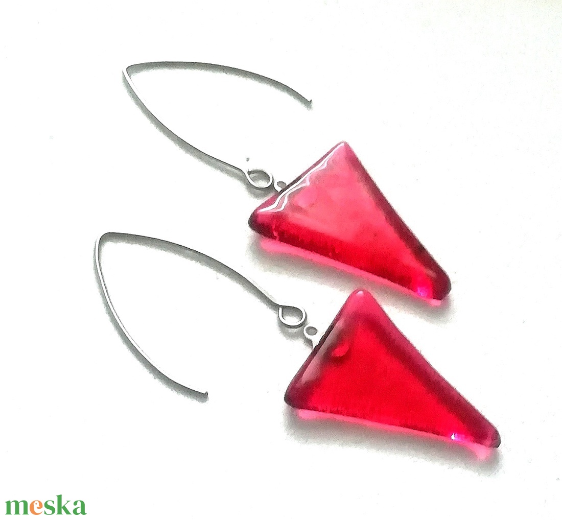  Nemesacél !  Málna trendi  fülbevaló  , ajándék  névnapra, születésnapra. - ékszer - fülbevaló - pötty fülbevaló - Meska.hu