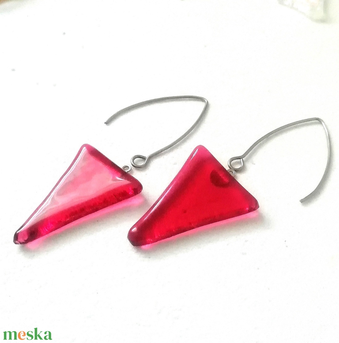  Nemesacél !  Málna trendi  fülbevaló  , ajándék  névnapra, születésnapra. - ékszer - fülbevaló - pötty fülbevaló - Meska.hu