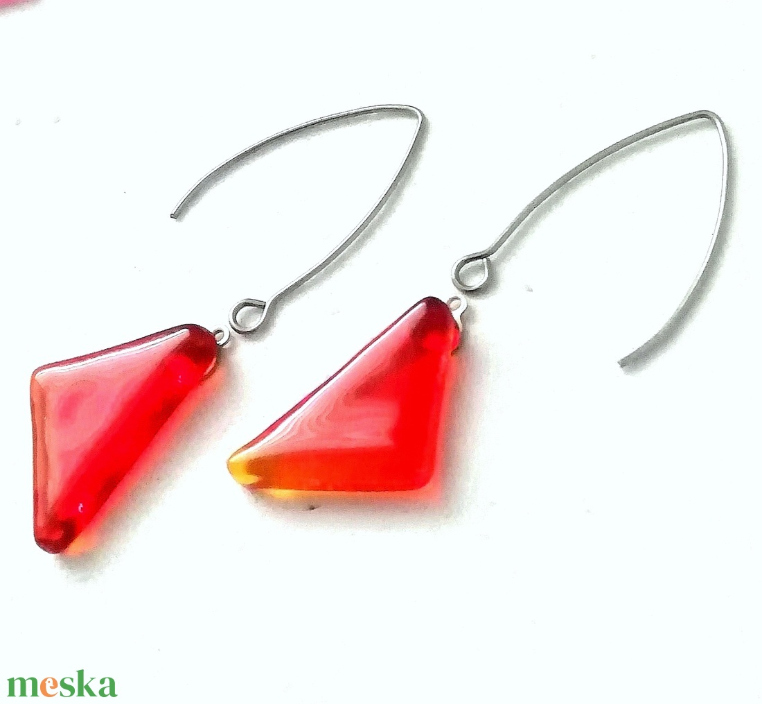  Nemesacél !  Láva  trendi  fülbevaló  , ajándék  névnapra, születésnapra. - ékszer - fülbevaló - pötty fülbevaló - Meska.hu