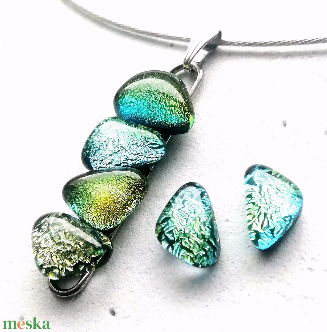 NEMESACÉL! Exkluzív arany-aqua ékszerszett.  - ékszer - ékszerszett - Meska.hu