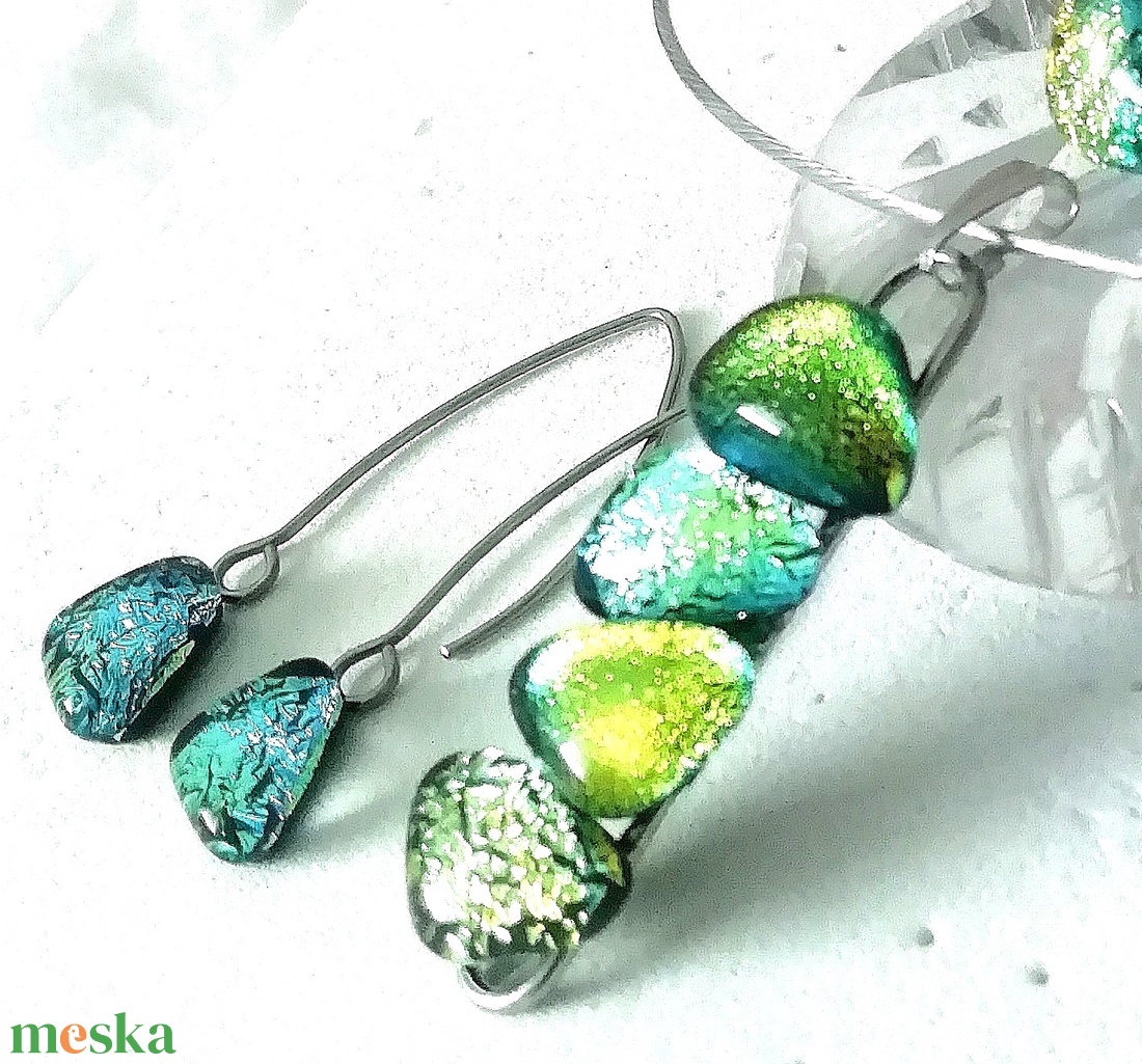 NEMESACÉL! Exkluzív arany-aqua ékszerszett.  - ékszer - ékszerszett - Meska.hu