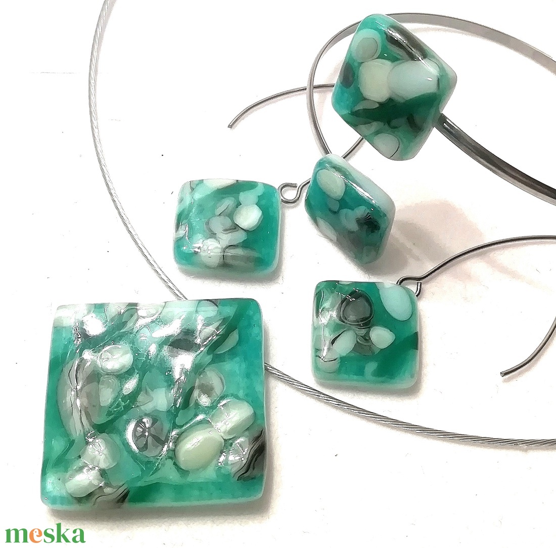 NEMESACÉL! Türkiz  tenger kincsei ékszerszett. - ékszer - ékszerszett - Meska.hu