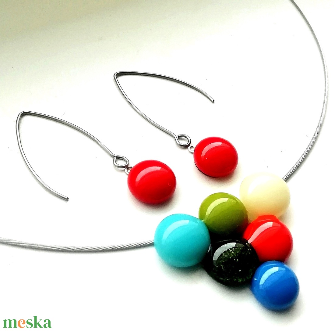 NEMESACÉL!  Színek fúziója ékszerszett.  - ékszer - ékszerszett - Meska.hu