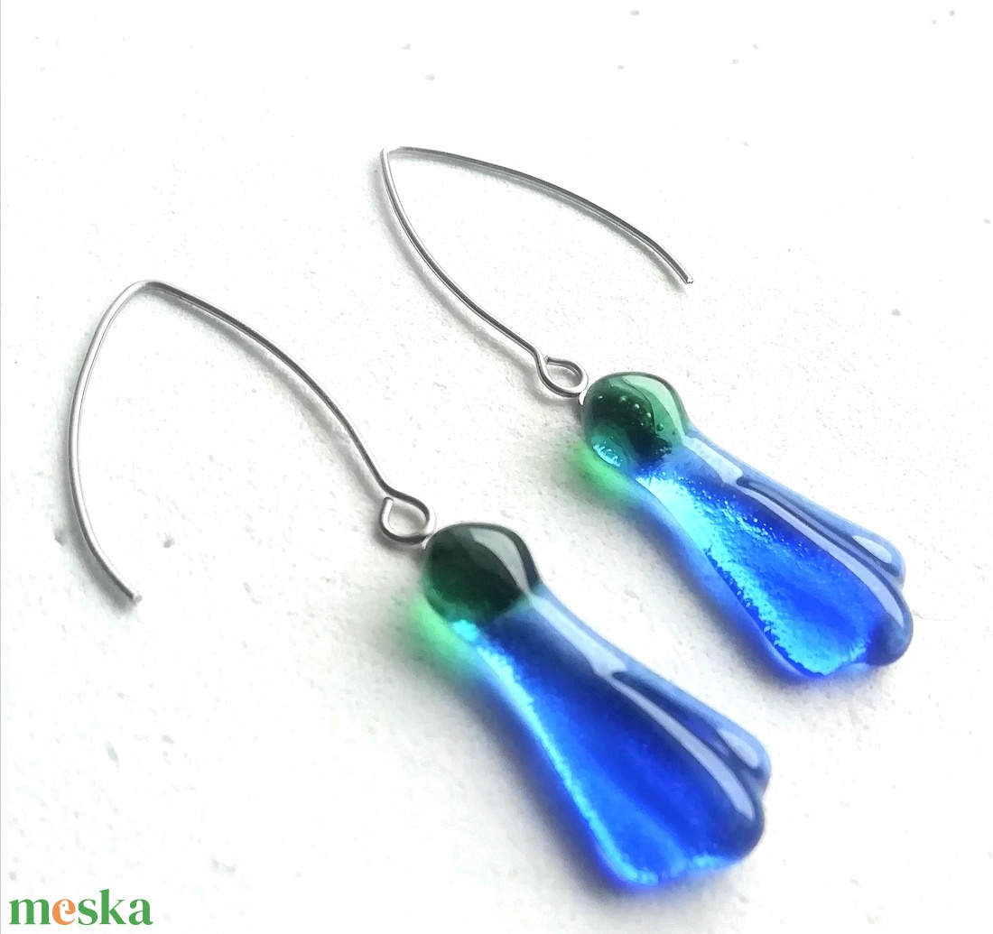 ORVOSI FÉM! Levendula fülbevaló.  - ékszer - fülbevaló - lógó fülbevaló - Meska.hu