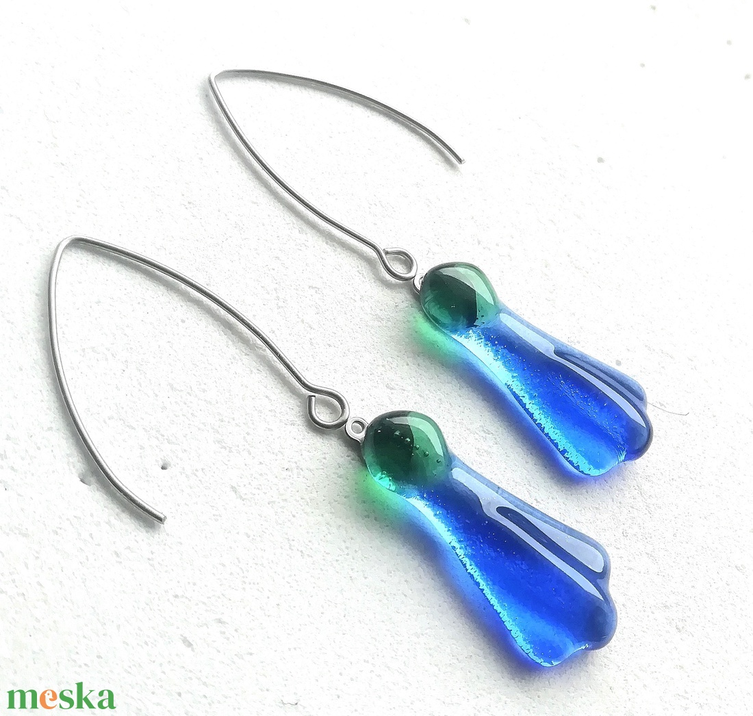 ORVOSI FÉM! Levendula fülbevaló.  - ékszer - fülbevaló - lógó fülbevaló - Meska.hu