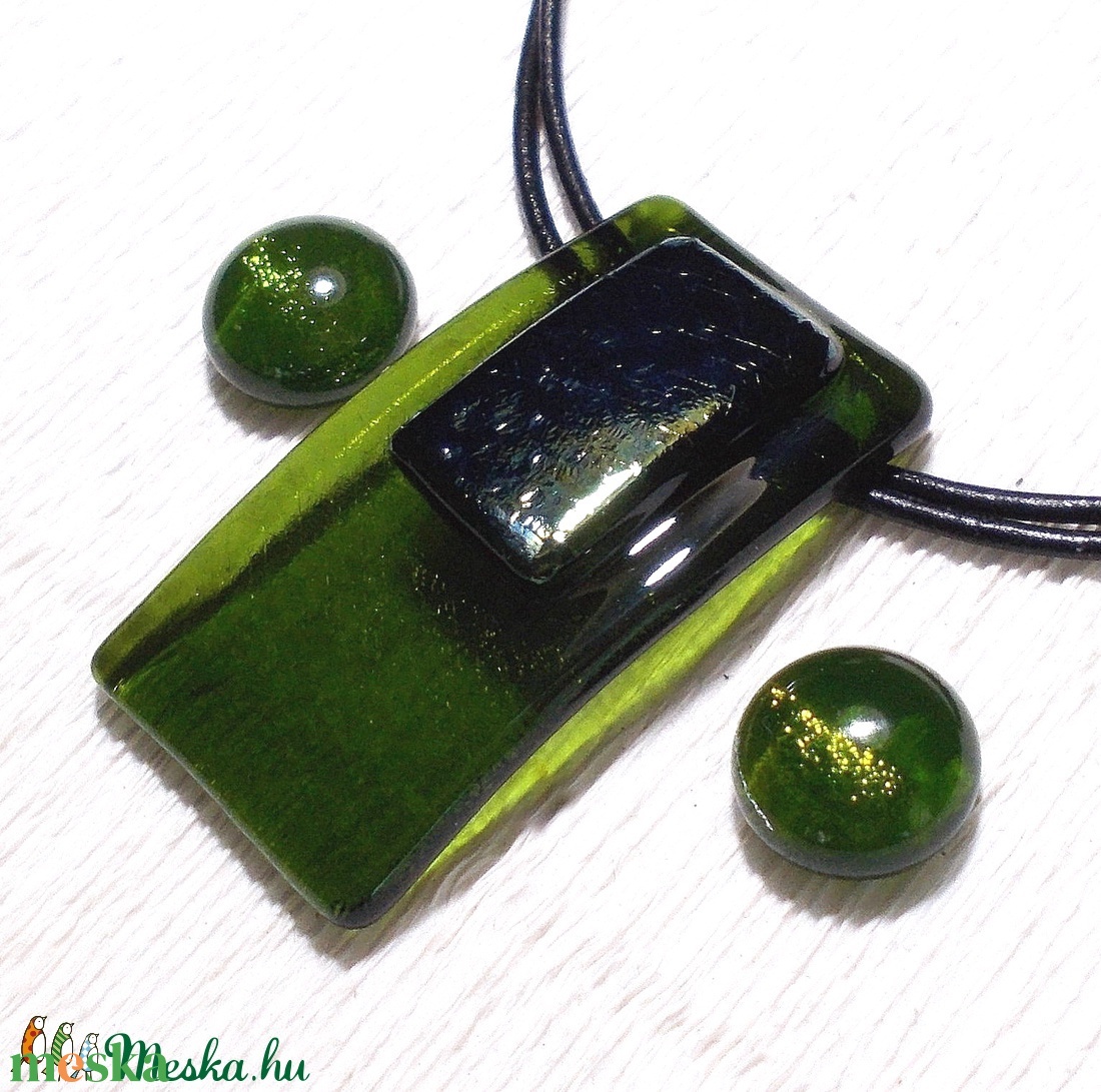 NEMESACÉL!  Olíva ragyogás ékszerszett. - ékszer - ékszerszett - Meska.hu