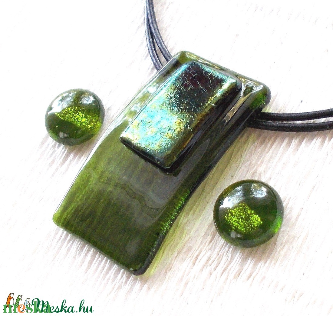 NEMESACÉL!  Olíva ragyogás ékszerszett. - ékszer - ékszerszett - Meska.hu