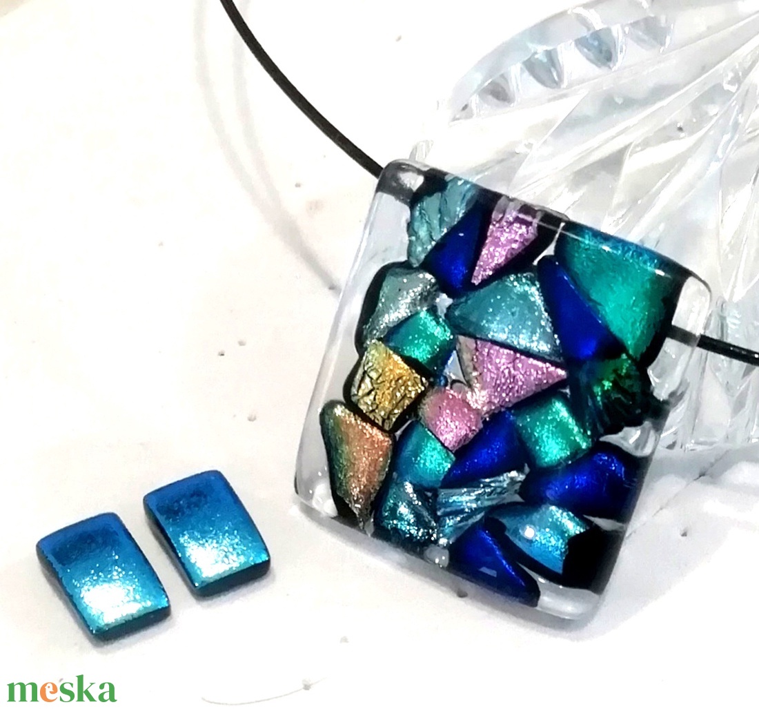 Mozaik színek fények játéka. - ékszer - ékszerszett - Meska.hu