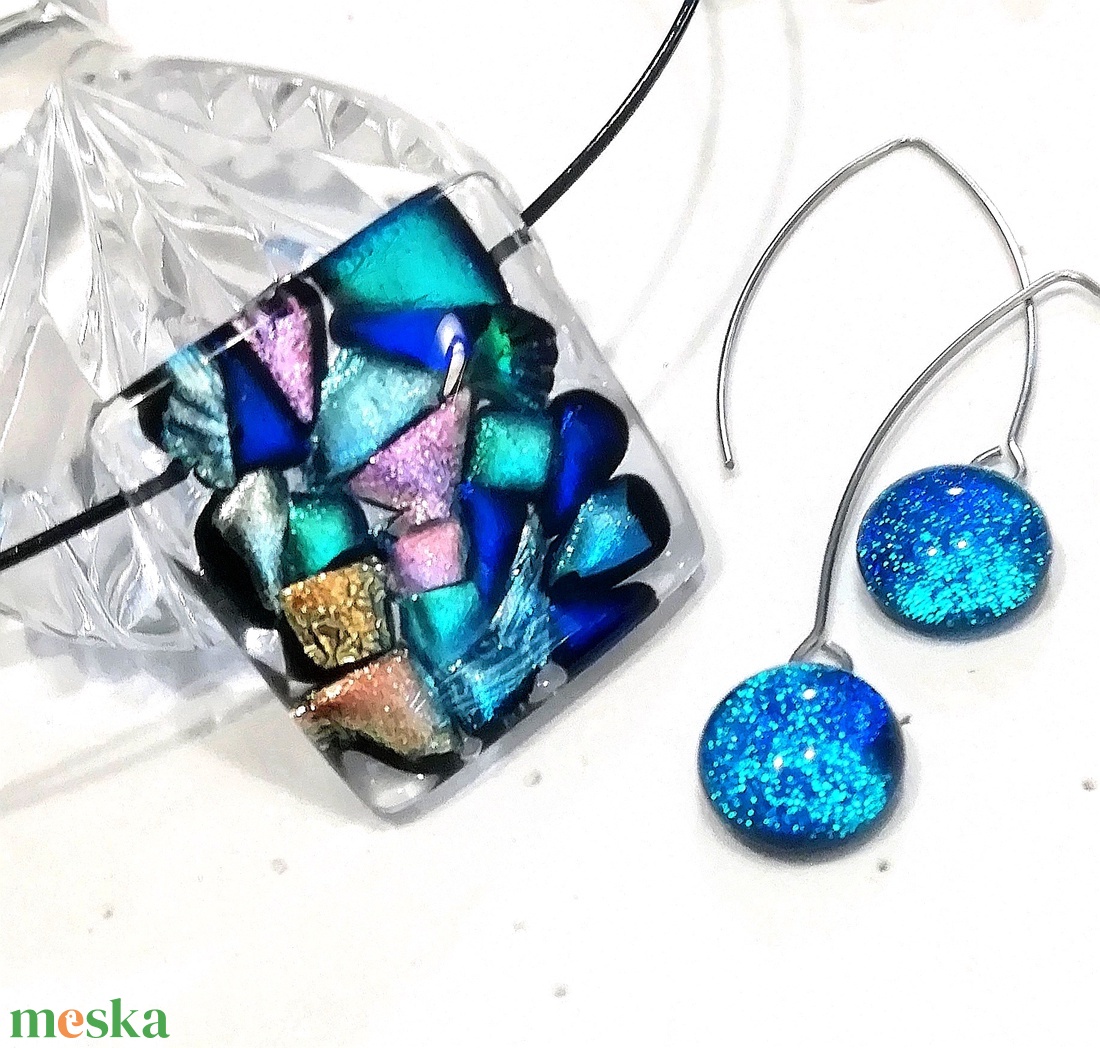 Mozaik színek fények játéka. - ékszer - ékszerszett - Meska.hu