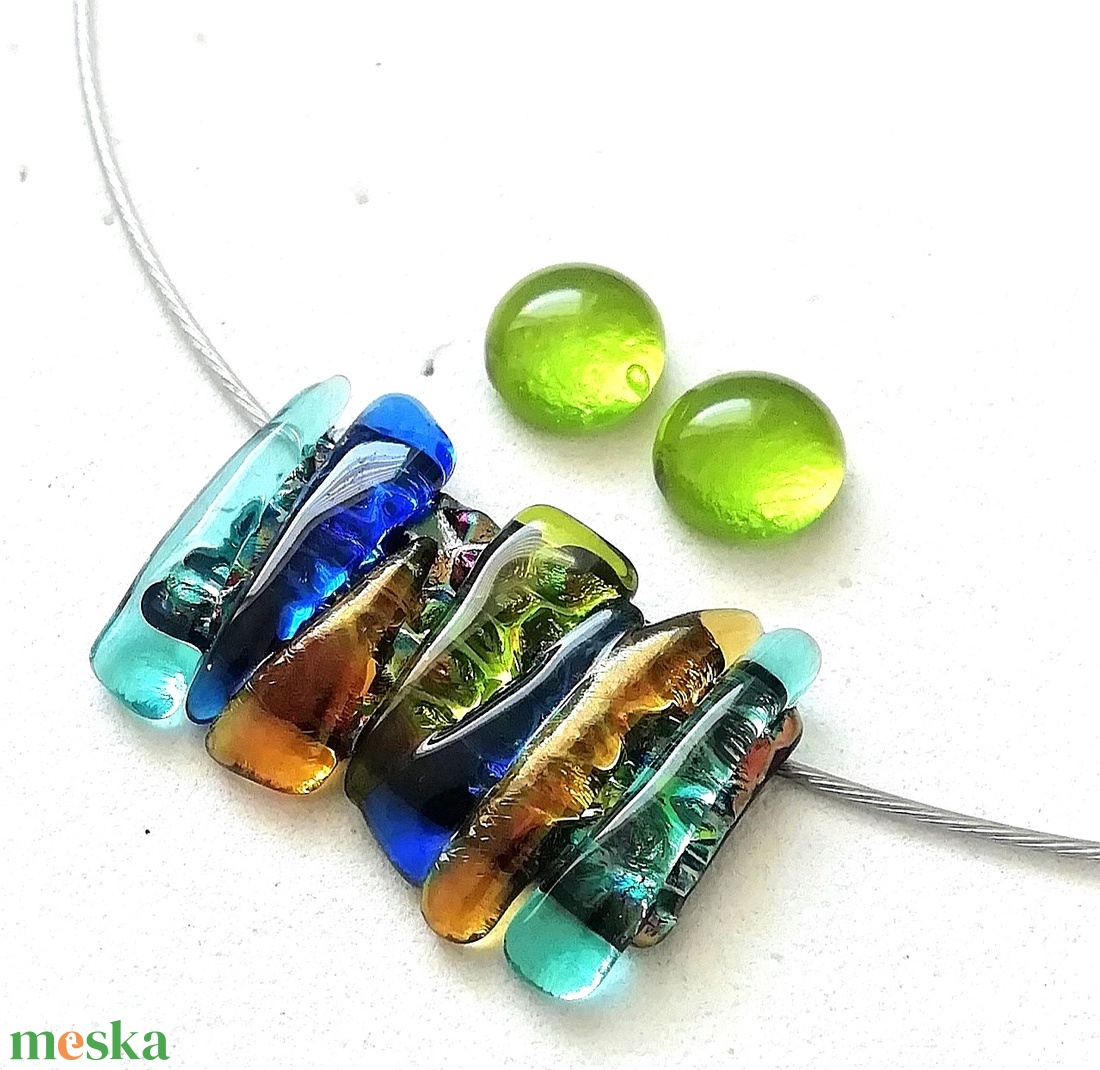 NEMESACÉL!  Szabálytalan szépség trendi dichroic ékszerszett. - ékszer - ékszerszett - Meska.hu