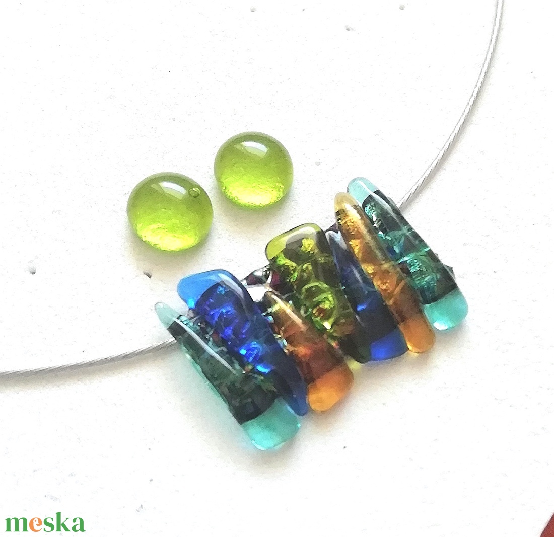 NEMESACÉL!  Szabálytalan szépség trendi dichroic ékszerszett. - ékszer - ékszerszett - Meska.hu