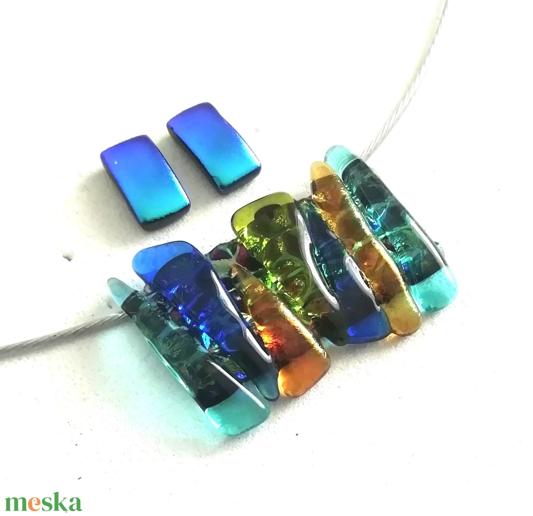 NEMESACÉL!  Szabálytalan szépség trendi dichroic ékszerszett. - ékszer - ékszerszett - Meska.hu